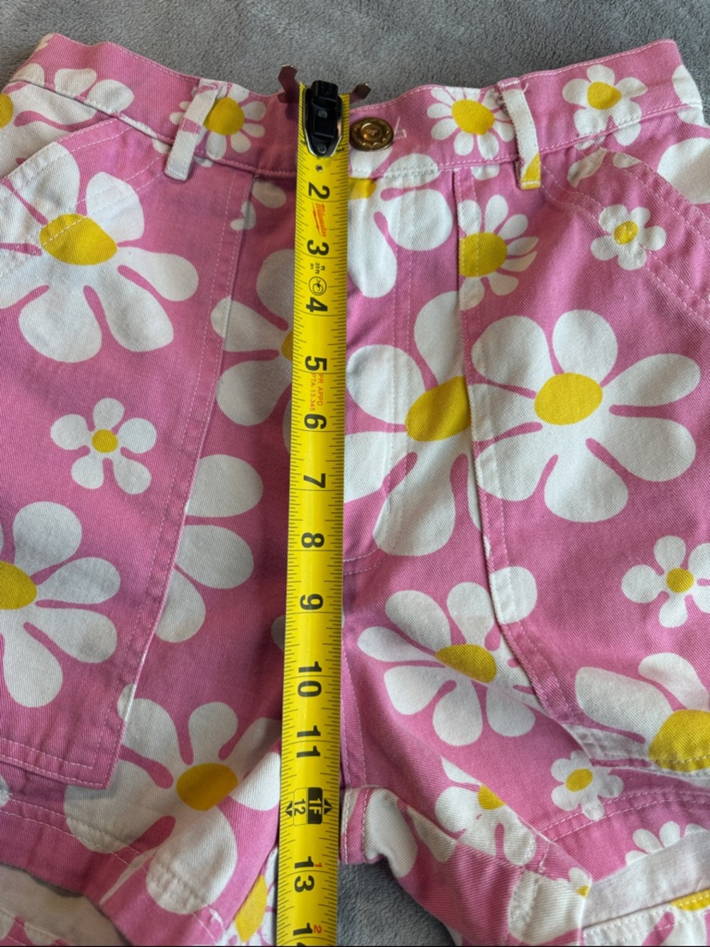 Big Bud Press "XL Lazy Daisy" Work Shorts Pink Size Small - Picture 9 of 11